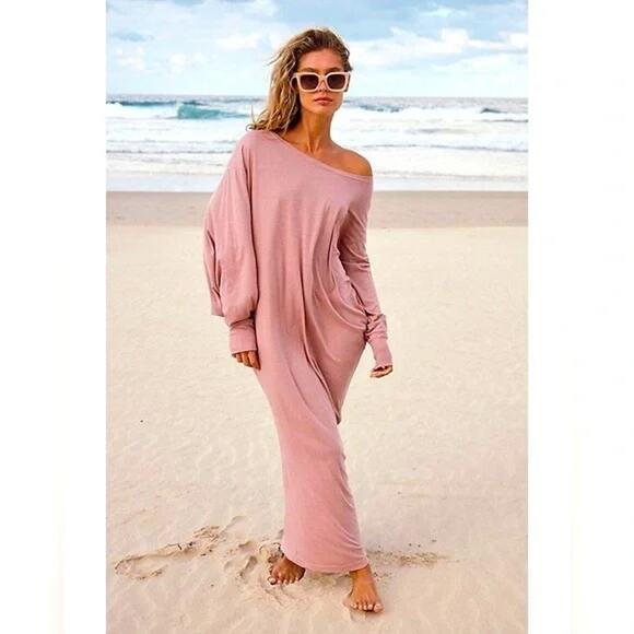 Free People Pink Maxi Dress - Picture 1 of 10
